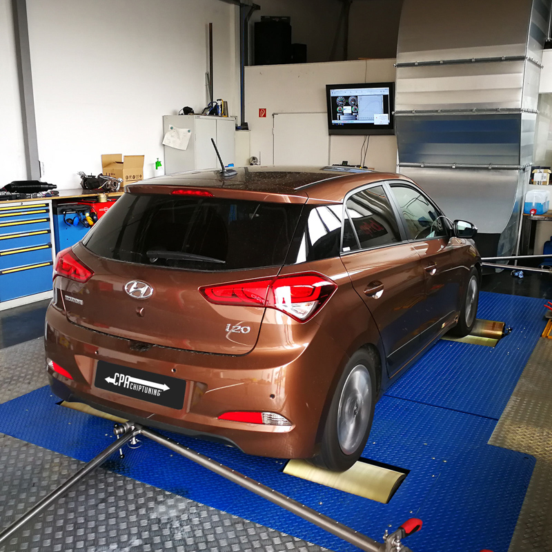 The Hyundai i20 on the dyno read more